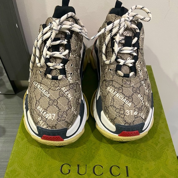 Gucci x Balenciaga The Hacker Project Triple S Beige limited edition - Picture 3 of 5